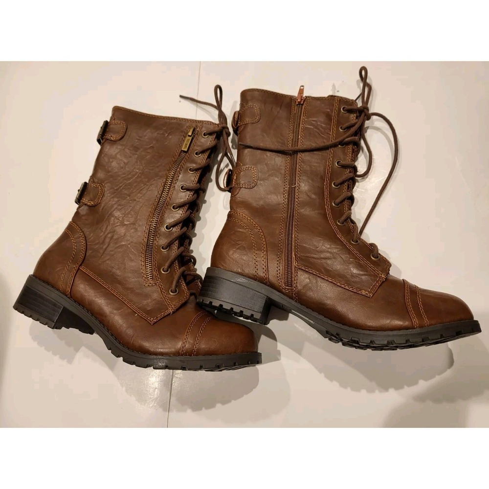 NEW Shiekh Dome - SA Tanpu Lace Up Combat Boot WOMEN Size 9